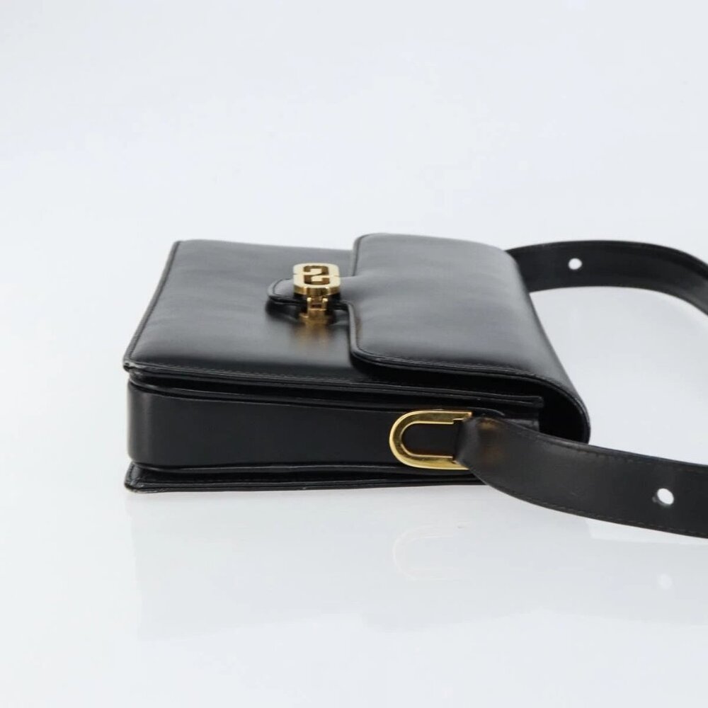GUCCI Shoulder Bag Leather Black Gold Auth ep11506 - Picture 3 of 16